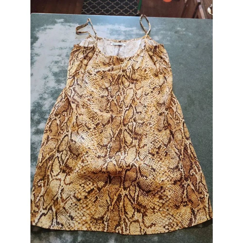Reformation Vivette Snakeskin Print Mini Dress sz Medium